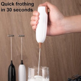 Electric Milk Frother Kitchen Drink Foamer Whisk Mixer Stirrer Coffee Cappuccino Creamer Whisk Frothy Blend Whisker Egg Beater, Without Battery
