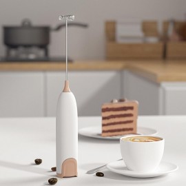 Electric Milk Frother Kitchen Drink Foamer Whisk Mixer Stirrer Coffee Cappuccino Creamer Whisk Frothy Blend Whisker Egg Beater, Without Battery
