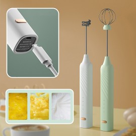Rechargeable Handheld Foamer High Speed Electric Milk Frother Foam Maker Mixer Coffee Drink
