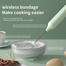Rechargeable Handheld Foamer High Speed Electric Milk Frother Foam Maker Mixer Coffee Drink
