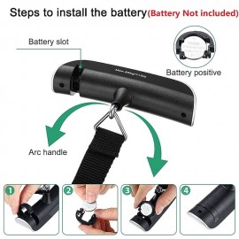 Portable LCD Digital Luggage Weight Scales Hanging Suitcase Baggage Travel Scale with Belt for Electronic Weight Tool 50kg/110lb
