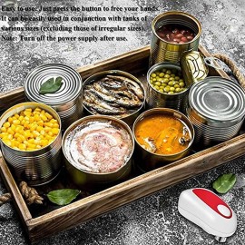 Electric Can Opener Automatic Tin Jar Bottle Opener One Touch Smooth Edges Easy To Open High Power Opener Kitchen Gadgets Tools
