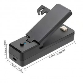 1pc Mini Bag Sealer, USB Rechargeable Portable Sealing Machine, Handheld Heat Vacuum Sealers For Plastic Bags, Kitchen Tools
