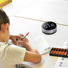 Kitchen Timers Digital Classroom Timer for Kids Large Magnetic LED Countdown Timer with Constant Light Function for classrooms Quiet for Children and Teachers
