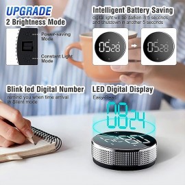 Kitchen Timers Digital Classroom Timer for Kids Large Magnetic LED Countdown Timer with Constant Light Function for classrooms Quiet for Children and Teachers
