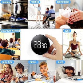 Kitchen Timers Digital Classroom Timer for Kids Large Magnetic LED Countdown Timer with Constant Light Function for classrooms Quiet for Children and Teachers
