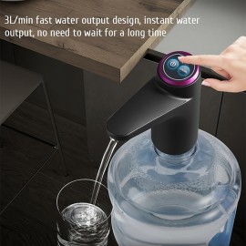 5 Gallon Water Dispenser Automatic Electric Water Bottle Pump With USB Charging Water Jug Pump Portable Water Bottle Dispenser For Home Office Outdoor, Universal 2-5 Gallon Bottle

